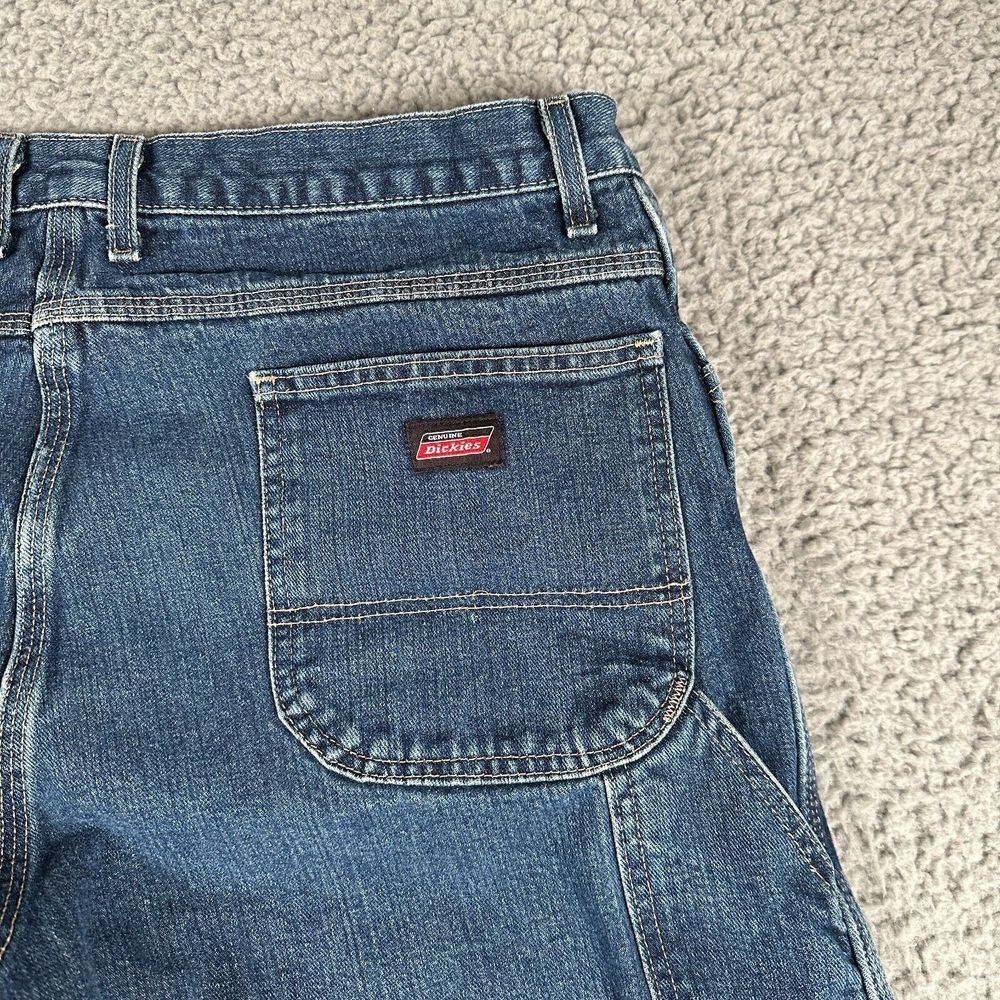 Dickies Denim Jeans Carpenter Pants Men 38x32 Trousers‎ Baggy Workwear Blue - Picture 12 of 16
